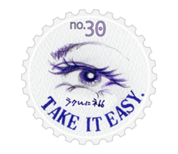 Stamp of eyes  [CIRCLE] sticker #3820876