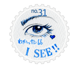 Stamp of eyes  [CIRCLE] sticker #3820877