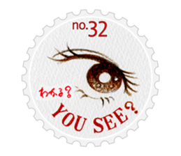 Stamp of eyes  [CIRCLE] sticker #3820878