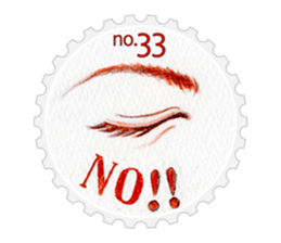 Stamp of eyes  [CIRCLE] sticker #3820879