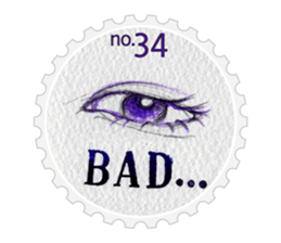 Stamp of eyes  [CIRCLE] sticker #3820880