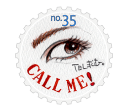 Stamp of eyes  [CIRCLE] sticker #3820881
