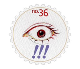 Stamp of eyes  [CIRCLE] sticker #3820882