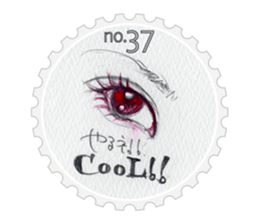 Stamp of eyes  [CIRCLE] sticker #3820883