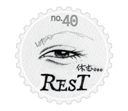 Stamp of eyes  [CIRCLE] sticker #3820886