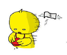 A sincere chick. sticker #3821365