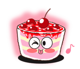 Smile Cupcake by Viccvoon sticker #3821636