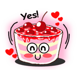 Smile Cupcake by Viccvoon sticker #3821639