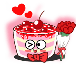 Smile Cupcake by Viccvoon sticker #3821646
