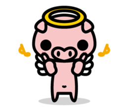 Piglet Rabu~u angel - No text ver. - sticker #3822012