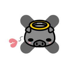 Piglet Rabu~u angel - No text ver. - sticker #3822014