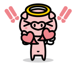 Piglet Rabu~u angel - No text ver. - sticker #3822016