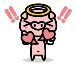 Piglet Rabu~u angel - No text ver. - sticker #3822016