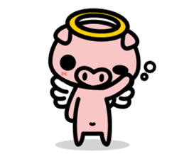 Piglet Rabu~u angel - No text ver. - sticker #3822018