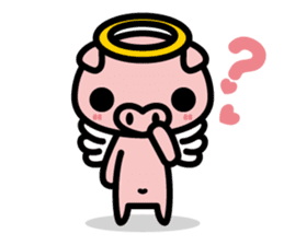 Piglet Rabu~u angel - No text ver. - sticker #3822019