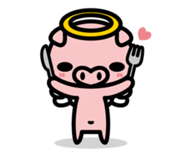 Piglet Rabu~u angel - No text ver. - sticker #3822023