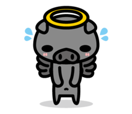 Piglet Rabu~u angel - No text ver. - sticker #3822029