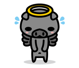 Piglet Rabu~u angel - No text ver. - sticker #3822029