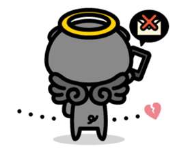 Piglet Rabu~u angel - No text ver. - sticker #3822031