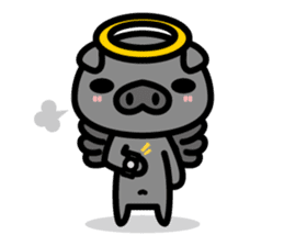 Piglet Rabu~u angel - No text ver. - sticker #3822032