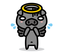Piglet Rabu~u angel - No text ver. - sticker #3822033