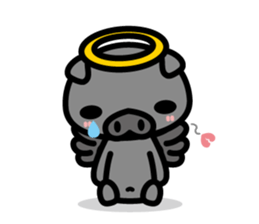 Piglet Rabu~u angel - No text ver. - sticker #3822035