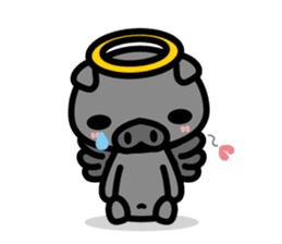 Piglet Rabu~u angel - No text ver. - sticker #3822035