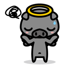 Piglet Rabu~u angel - No text ver. - sticker #3822036