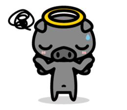 Piglet Rabu~u angel - No text ver. - sticker #3822036