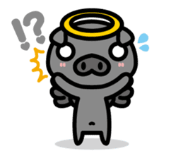 Piglet Rabu~u angel - No text ver. - sticker #3822037
