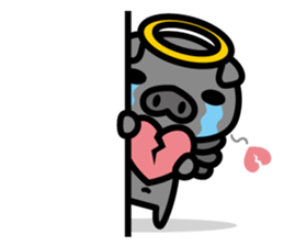 Piglet Rabu~u angel - No text ver. - sticker #3822040