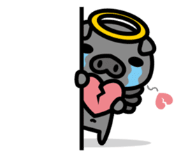 Piglet Rabu~u angel - No text ver. - sticker #3822040