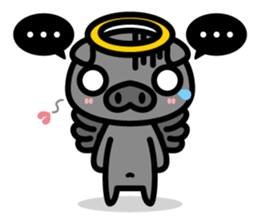 Piglet Rabu~u angel - No text ver. - sticker #3822042