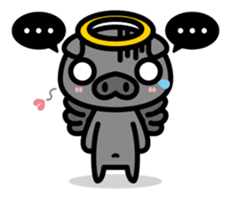Piglet Rabu~u angel - No text ver. - sticker #3822042