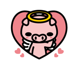 Piglet Rabu~u angel - No text ver. - sticker #3822044