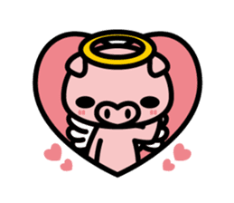 Piglet Rabu~u angel - No text ver. - sticker #3822044