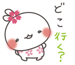Sakura the rabbit with love sticker #3823371