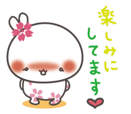 Sakura the rabbit with love sticker #3823376