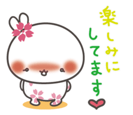 Sakura the rabbit with love sticker #3823376