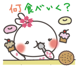 Sakura the rabbit with love sticker #3823378