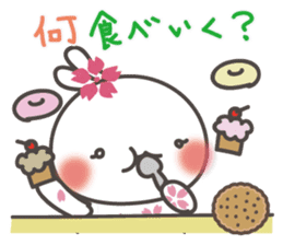 Sakura the rabbit with love sticker #3823378