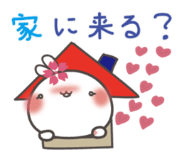 Sakura the rabbit with love sticker #3823379