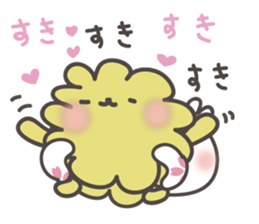 Sakura the rabbit with love sticker #3823391