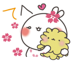Sakura the rabbit with love sticker #3823392