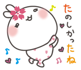 Sakura the rabbit with love sticker #3823393