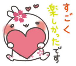 Sakura the rabbit with love sticker #3823394