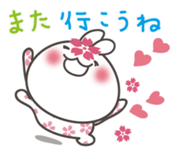 Sakura the rabbit with love sticker #3823397