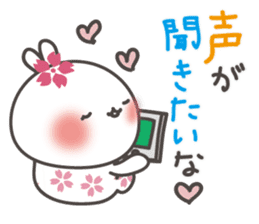 Sakura the rabbit with love sticker #3823401