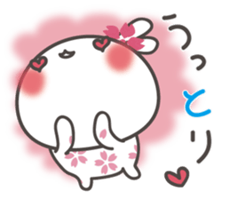 Sakura the rabbit with love sticker #3823406