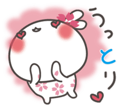 Sakura the rabbit with love sticker #3823406